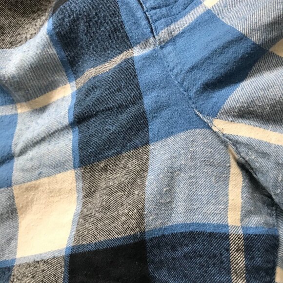 Life is Good Flannel Pajama Pants Men's XL Blue Pockets Drawstring Plaid Cotton - Picture 10 of 13